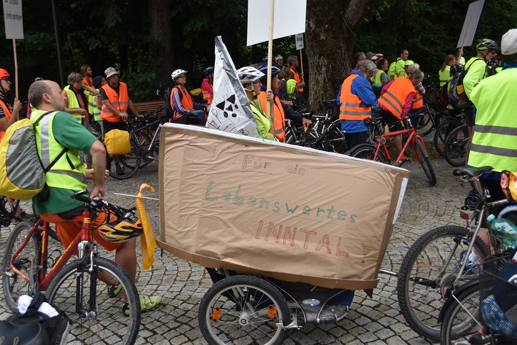 Brannenburg  Bürgerforum Inntal Fahrraddemo 2018, Brennernordzulauf