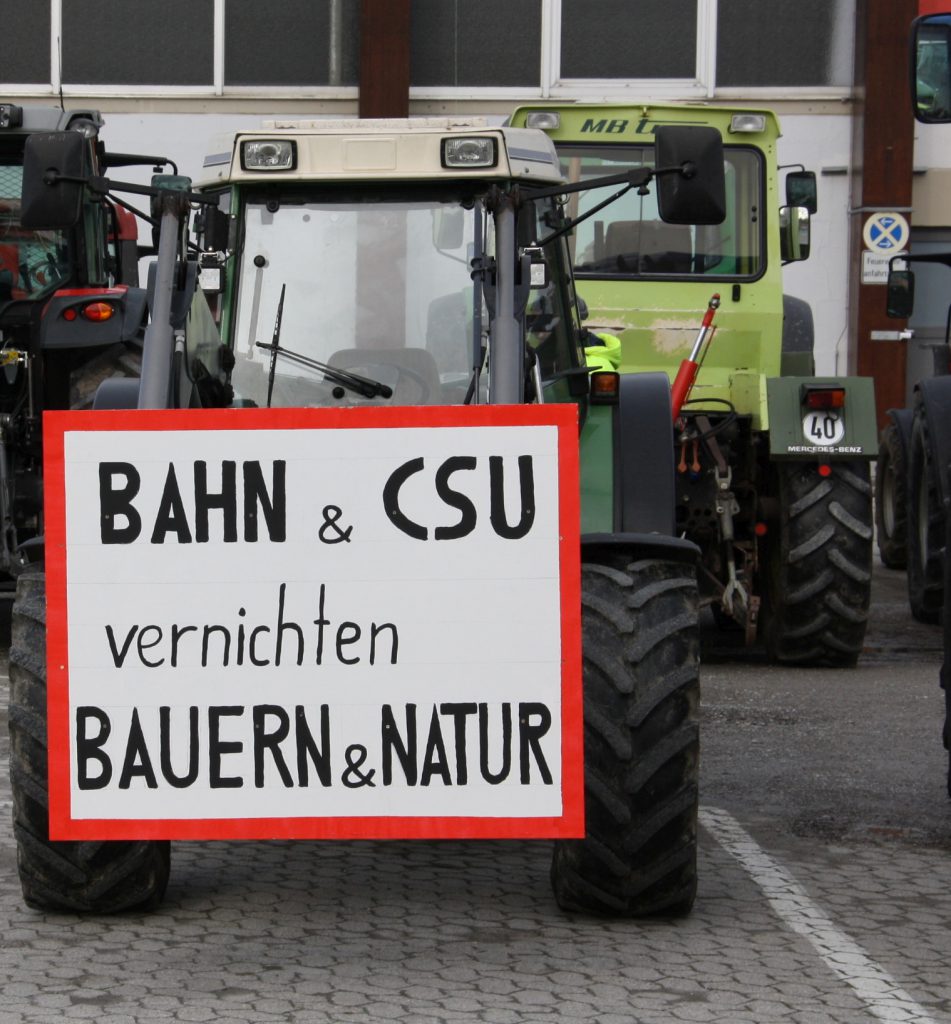 Der Ärger vieler Landwirte über die Politik der CSU-Verkehrsminister ist verständlich. Dateiname: PI