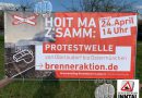 Hoit ma z´samm für unseren Lebensraum !  Protestwelle Brennernordzulauf von Ostermünchen – Oberaudorf am 24.4.21       14 Uhr