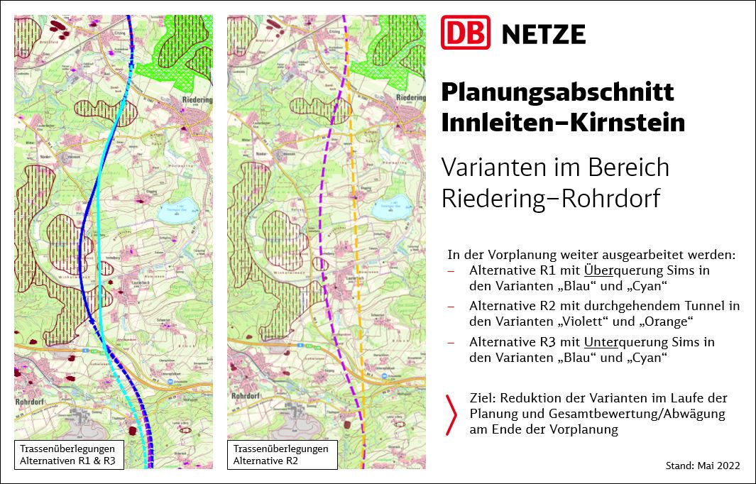 Nordzulauf: Aktueller Planungsstand im Bereich Riedering-Rohrdorf